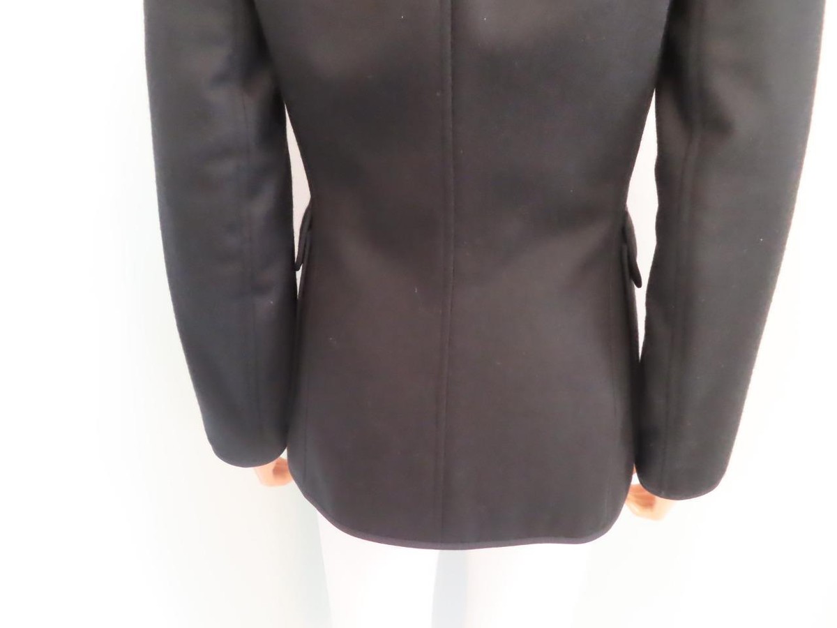 Hermes★素敵！Black Quilted Detail Wool Pea Coat s-l400.jpg