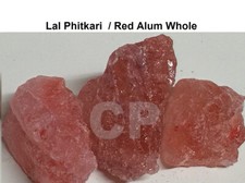 Lal Phitkari Red Alum Pure Natural Whole Herbs Red Phitkari 50gm 1.7 OZ .