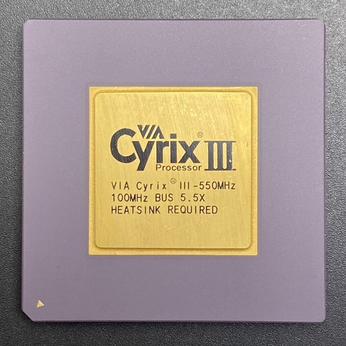 VIA Cyrix III-550MHz CPU C3 X86 1.9V Socket370 32Bit Processor PGA370 Uncommon - Afbeelding 1 van 3