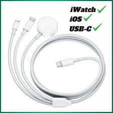 For Apple Watch Charger Upgraded 3 in 1 USB-C Charger for iPhone/iWatch Series