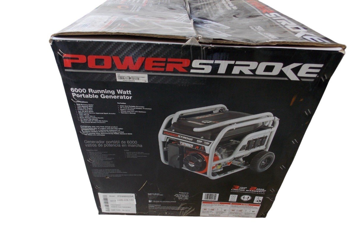 Powerstroke 6000/7500 (Run/Start) Watts Portable Gas Generator