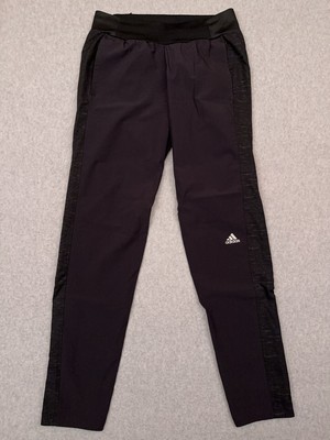 Adidas Supernova Athletic Pants Womens 28x31 Black Lightweight Stretch Ankle Zip