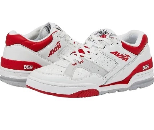 AVIA 855 SIZE 14 15 WHITE RED GRAY MENS HIGH PERFORMANCE RETRO