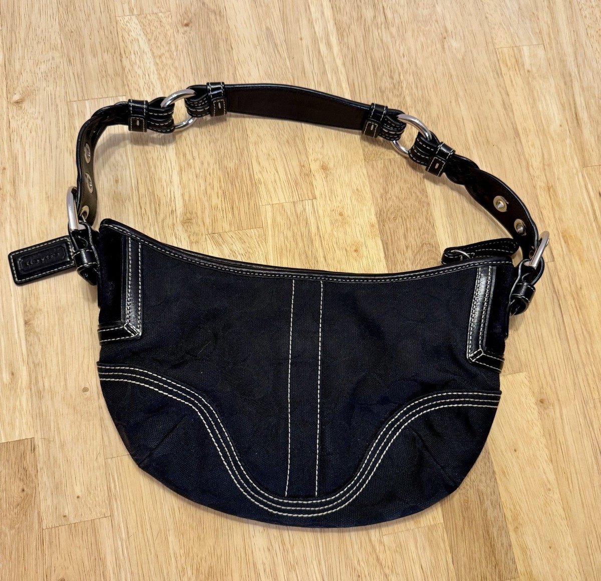 Vintage Coach Hobo Shoulder Bag Black. Jacquard 6266 | eBay