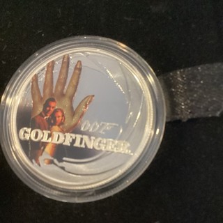2021 Tuvalu 50 Cents 007 James Bond Goldfinger 0.999 Silver Proof Colorized