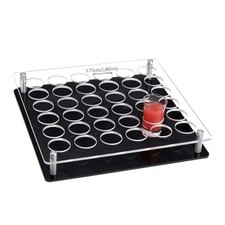 36 Shot Glass Tray Holder, Acrylic Shot Glasses 36 Hole-hole: 37.5mm/1.5 inch