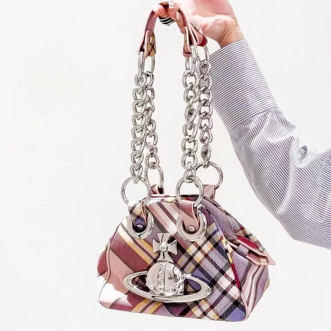 Vivienne Westwood Orb Chain Shoulder Bag Tartan check F/S JP [DDP