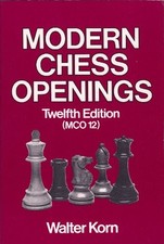 MODERN CHESS OPENINGS: 12TH EDITION (MCO 12) By Walter Korn Excellent Condition