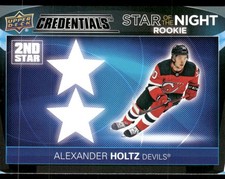 2021-22 UD Credentials #2SR-2 Alexander Holtz Star of the Night: 2nd * Rookies