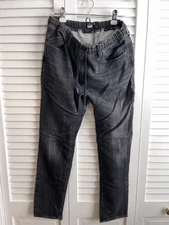 William Rast Gray Black Faded Jeans Joggers with Drawstrings Men’s Size L Large