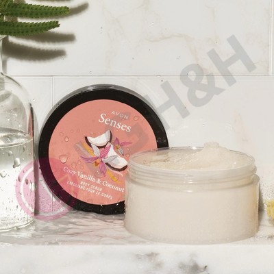 Avon Senses Cozy Vanilla & Coconut Body Scrub [9oz] Sealed & New