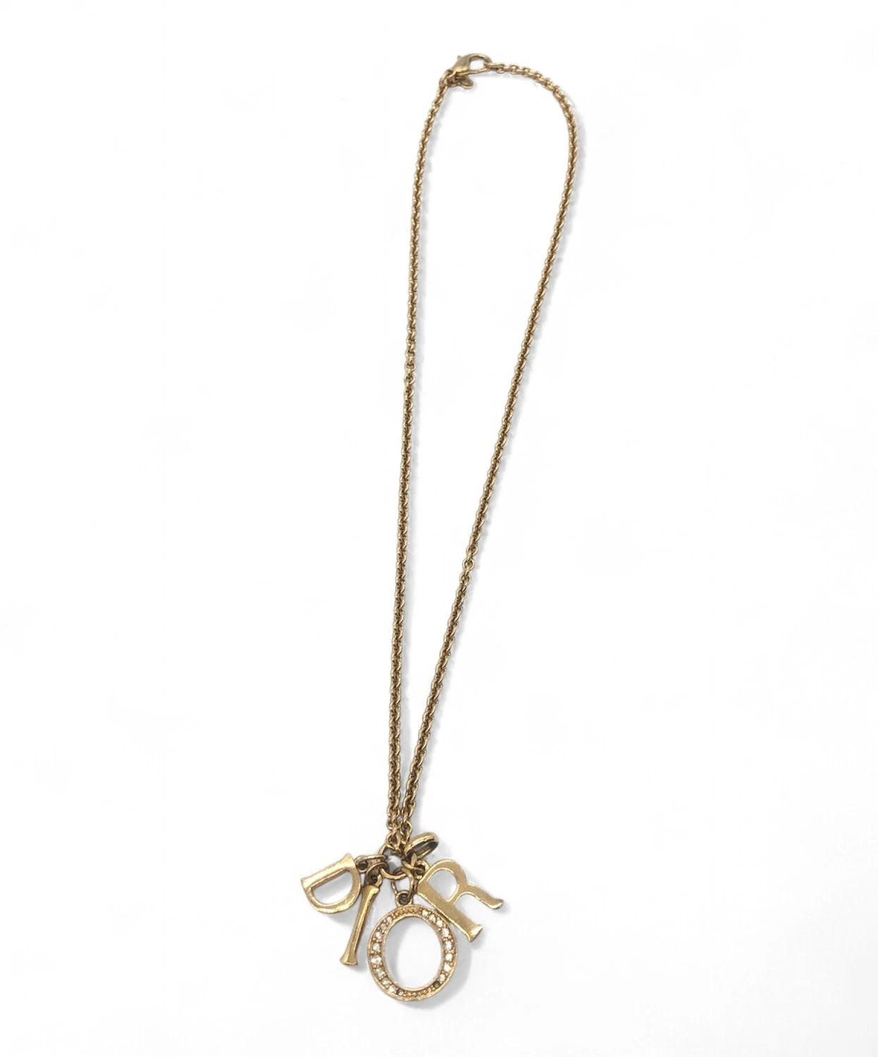 Collana con logo Christian Dior catena autentica 6620