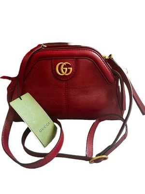 Gucci Rebelle Gg Schultertasche Handtasche In Rot Neu