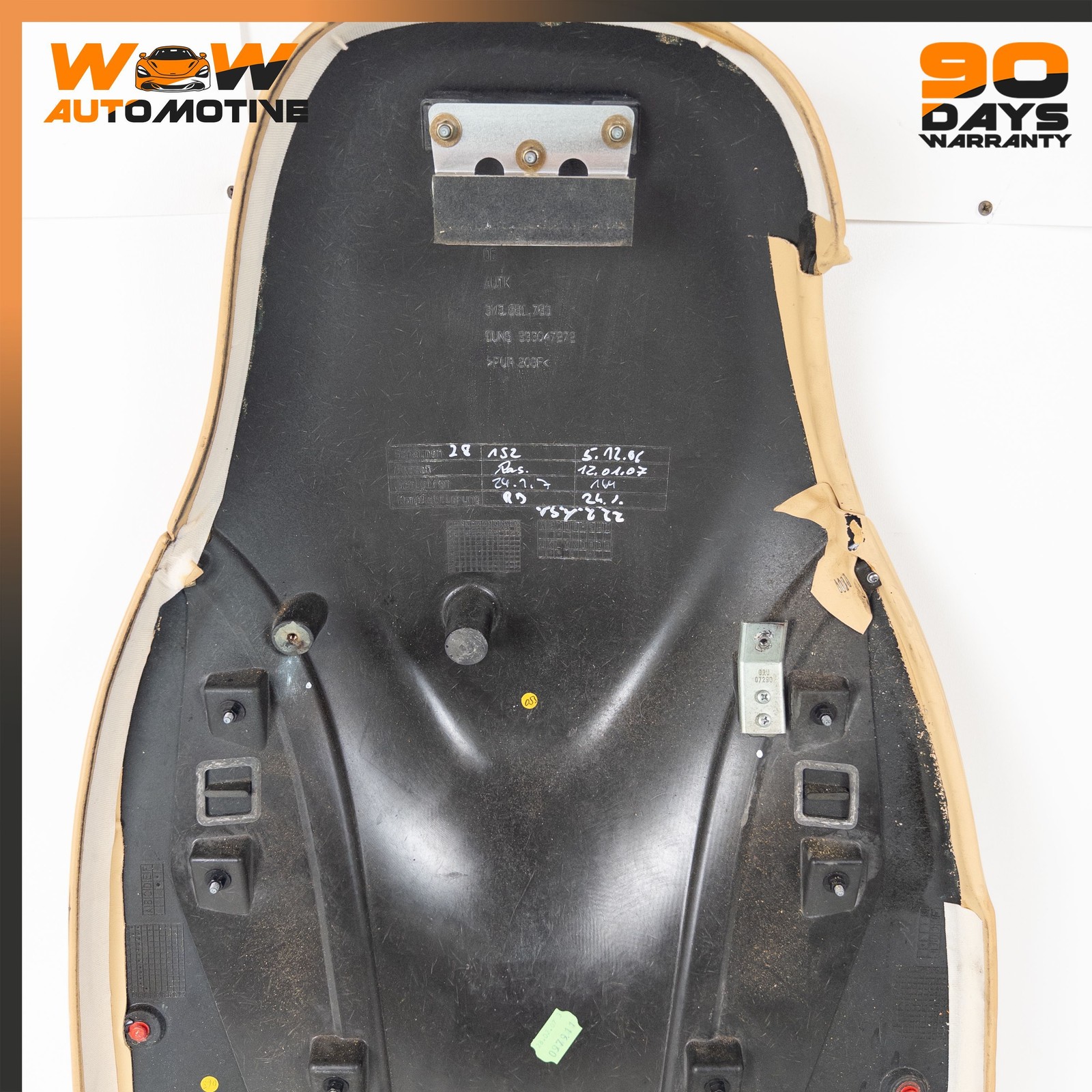 04-13 BENTLEY CONTINENTAL GTC FRONT LEFT SEAT BACK COVER PANEL BEIGE OEM