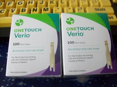 100 ONE TOUCH VERIO TEST STRIPS, 1 X 100, EXP 9-30-26, GOOD SEALED BOX