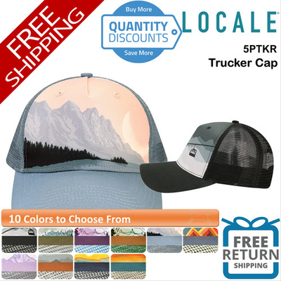 #ad 🔥 LOCALE Trucker Cap Hat Scenery Five panel Low profile Snapback 5PTKR $22.49
