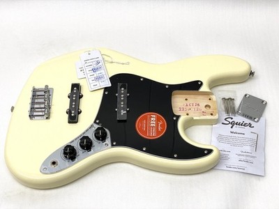 Genuine Fender Squier NOISELESS ACTIVE Jazz J Bass FULLY LOADED Body 4-String