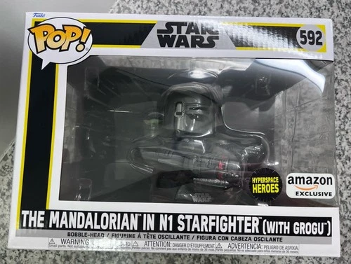 Funko Pop! Star Wars: The Mandalorian in N1 Starfighter #592 Amazon Exclusive!