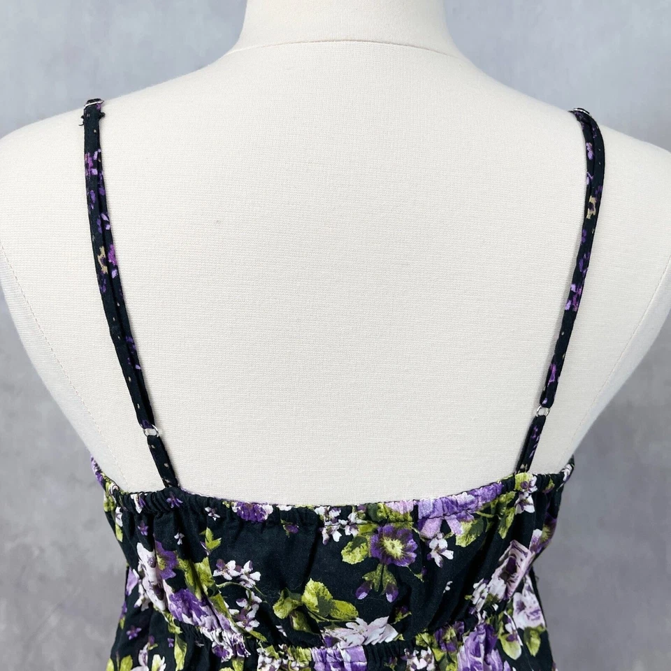 Top Babydoll Y2K Xhilaration para mujer mediano floral cottagecore boho retazos Foto 2 de 4