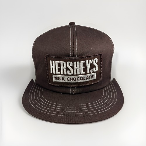 Vintage Hershey's Milk Chocolate Hat K-Products Trucker Brown Cap w/ Patch
