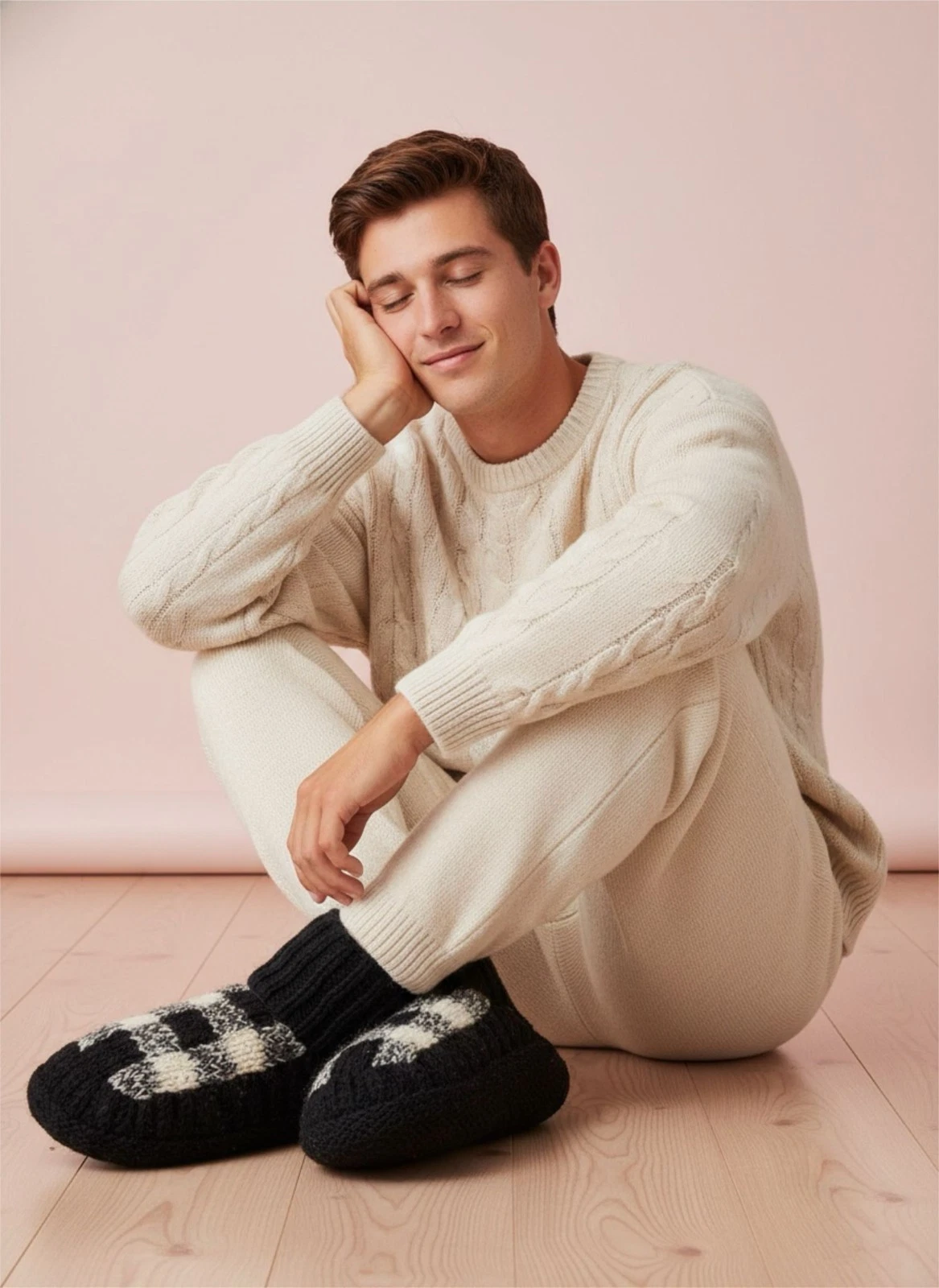 Natural wool socks Unisex/Warm socks from tweed wool yarn.