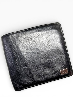 Gucci Portemonnaie Geldbörse Vintage Wallet GG Logo Schwarz Leder Italy Herren