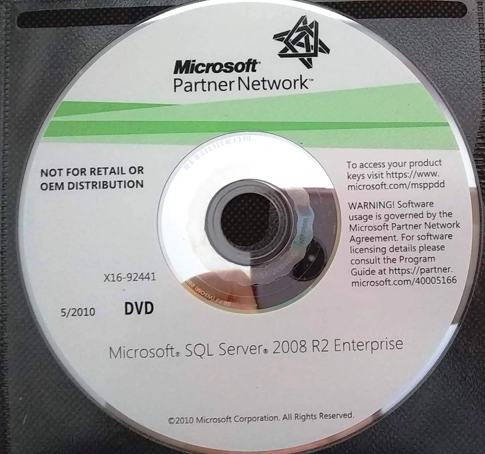 Microsoft SQL Server 2008 R2 Enterprise Edition w/ Product Key Perpetual License - Image 2 of 2