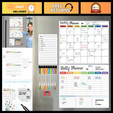 Magnetic Dry Erase Calendar Whiteboard Set 3-Pack for Fridge  Wall - Monthly,