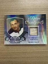 2017-18 Leaf Invictus Reign of Champions Relics Blue #4/15 - Bobby Baun