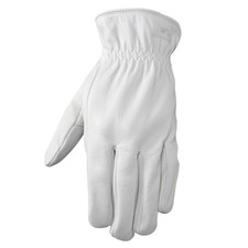 Wells Lamont 1720L Pearl Grey Goatskin Leather Driver Elastic Cuff Gloves Large