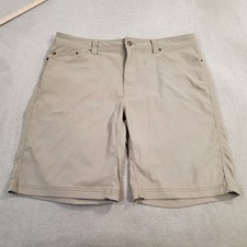 PrAna Brion Shorts Mens 38 11" Inseam Beige Hiking Climbing Outdoors M3BN11117