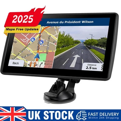 9inch Car Truck Sat Nav GPS Navigation Free Lifetime UK&EU Maps 8GB Touch Screen