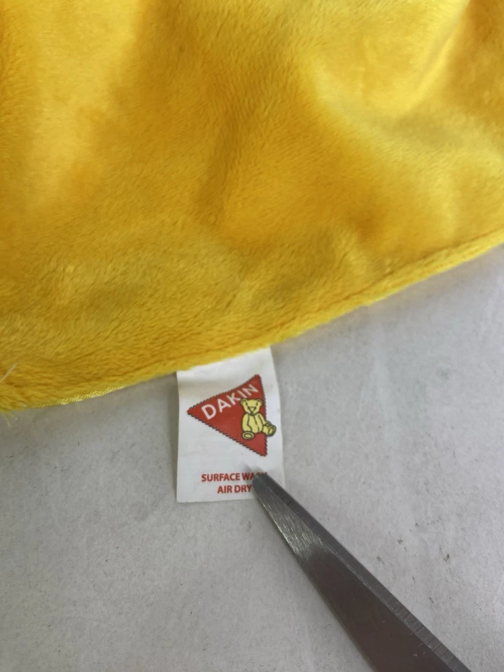 Manta de seguridad para bebé Dakin Lion Lovey amarilla azul melena Foto 4 de 4