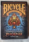 Stained Glass Phoenix Bicycle Playing cards deck 54 USA 2018