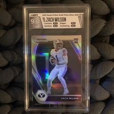 2021 Panini DP Zach Wilson RC #105 Silver Prizm HGA Mint 9 Graded Slab NY Jets