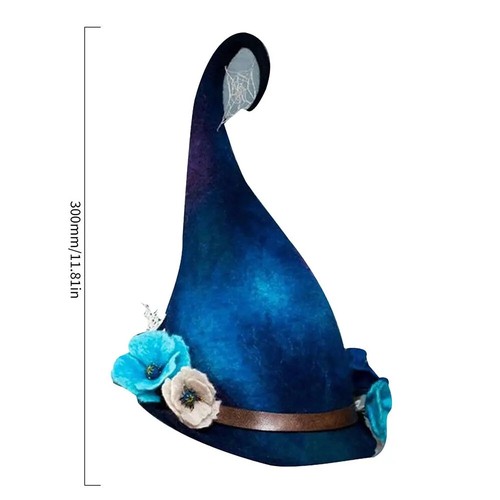 Halloween Party Felt Witch Hats Fashion Adjustable Witch Peaked Hat Cosplay - Picture 23 of 29