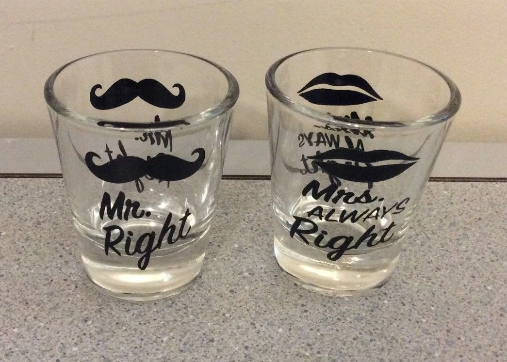 Mr & best sale mrs shot glasses