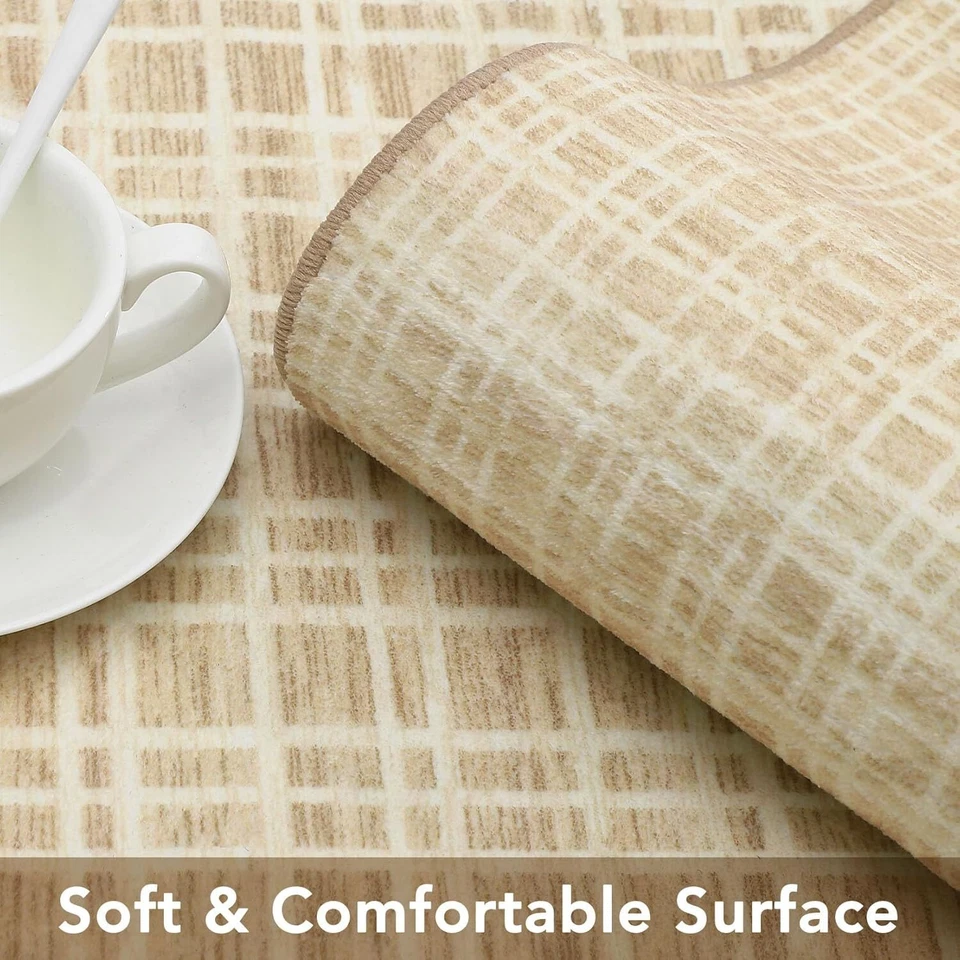 Area Rug Modern Geometric Indoor Doormat Soft Fuzzy Entryway Mat Washable Rug  - Image 2 of 4