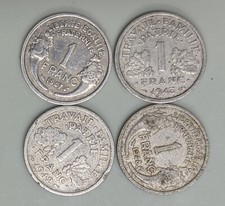 1942 1943 1947 1948 FRANCE 1 Franc coin Collection (C515)