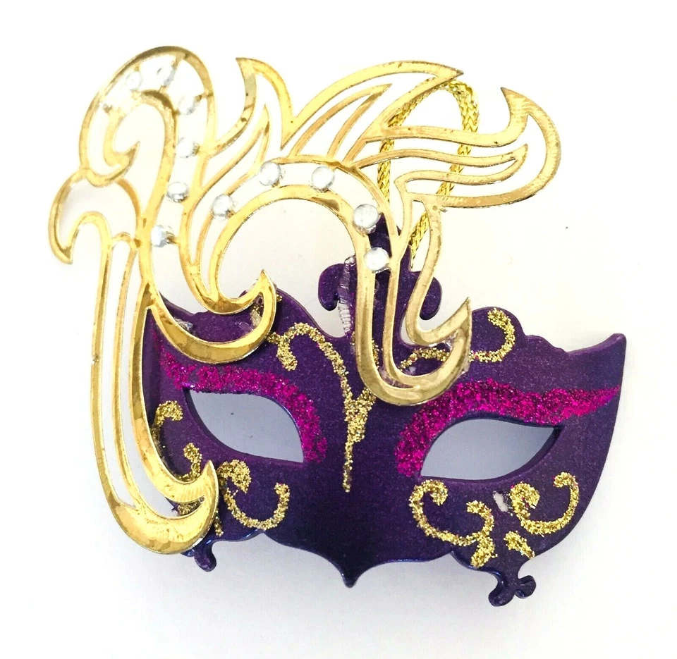 Mardi Gras Refrigerator Décor Magnets Masquerade Venetian Ornament party favor - Image 4 of 4