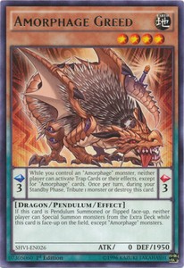 Amorphage Greed - SHVI-EN026 - Rare - 1st Edition x3 - Near Mint