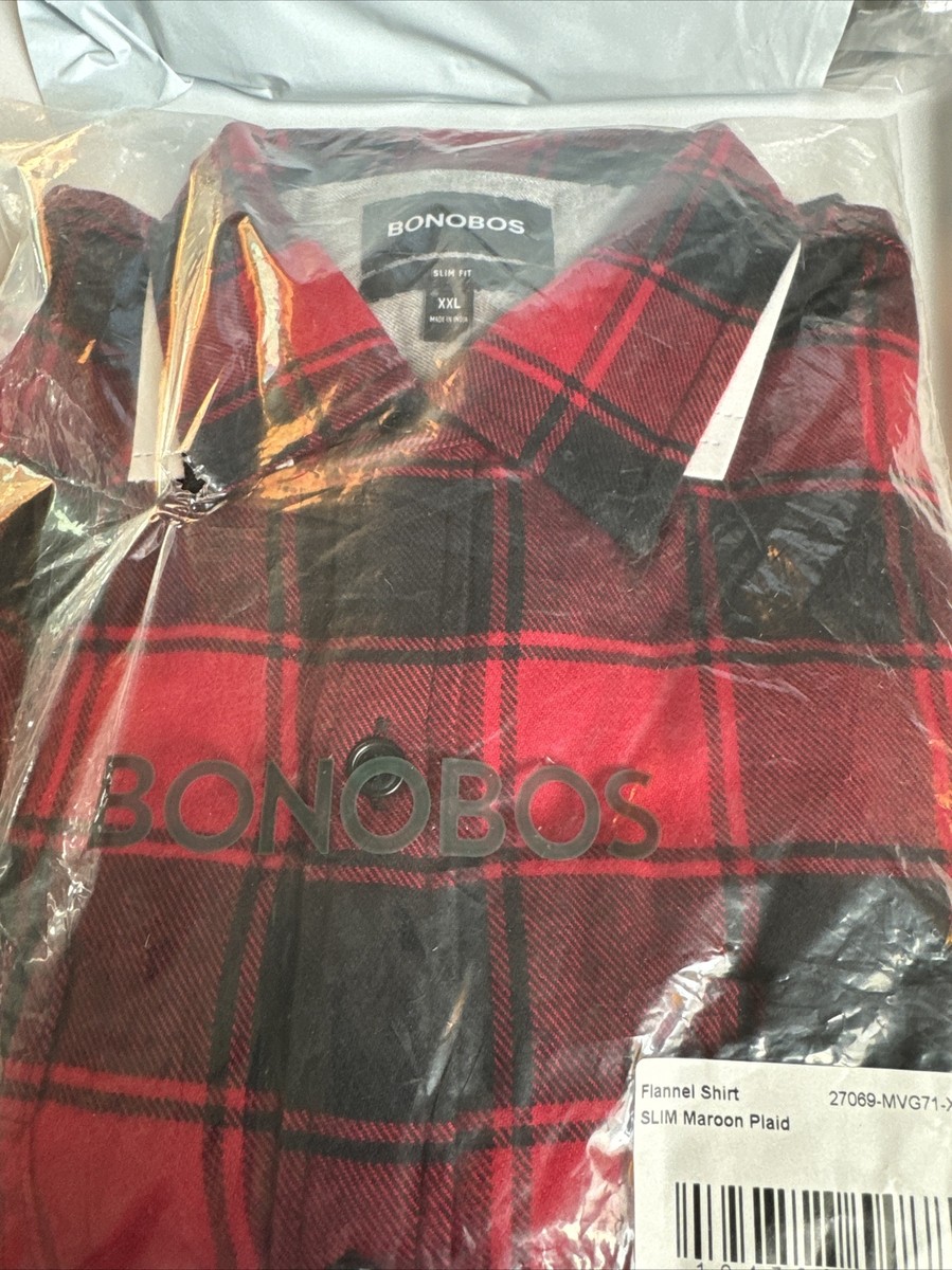 New Bonobos Flannel Shirt XXL. Slim Fit | eBay