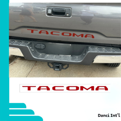 Red Decals Tailgate Insert Letter Stickers Made Of Vinyl For Toyota Tacoma