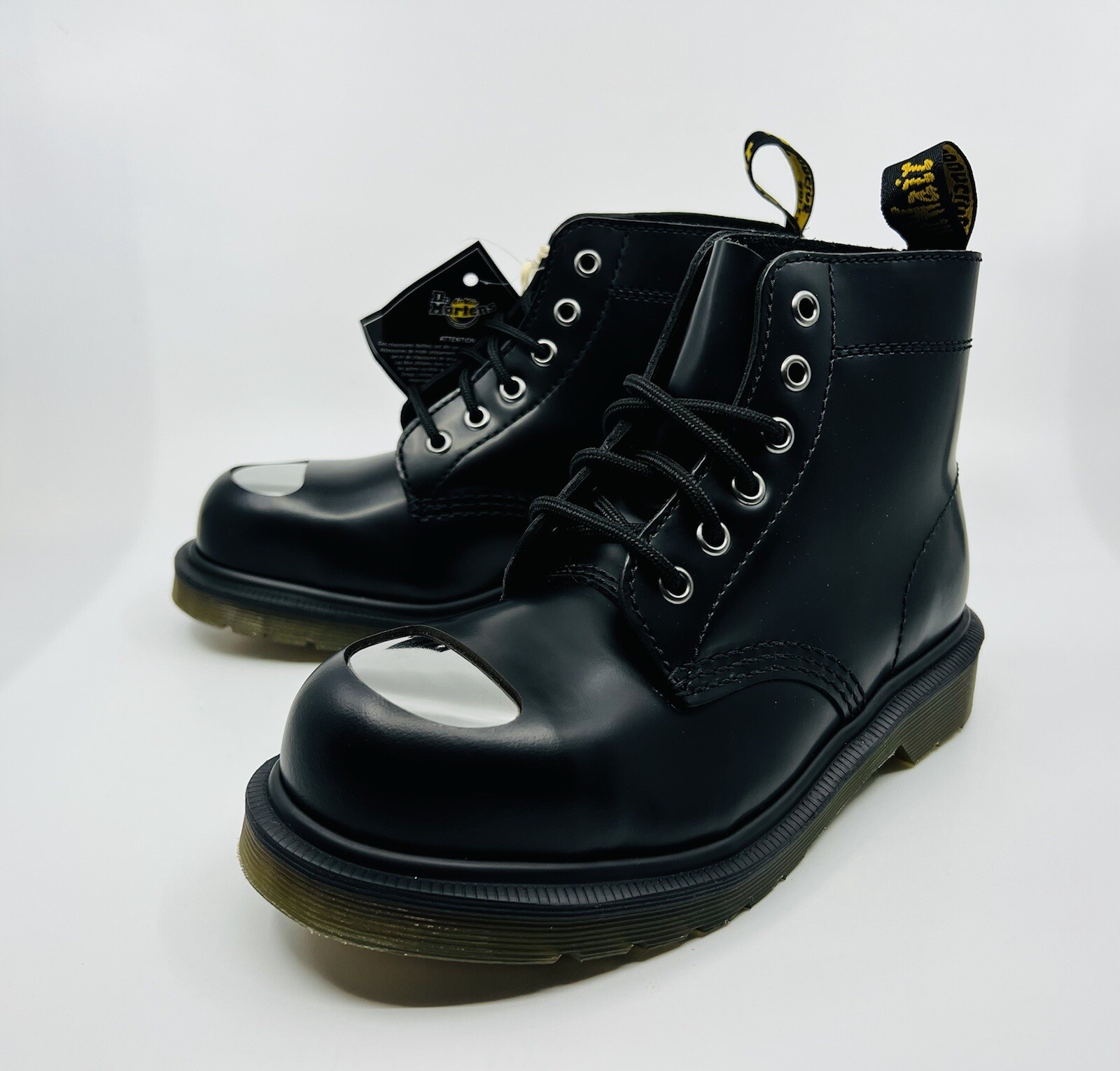 Dr Martens 101 Exposed Steel Toe Leather Ankle Boots Size Mens 4 