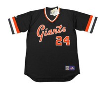 Willie Mays 1978 San Francisco Giants Road Black Cooperstown Throwback Jersey