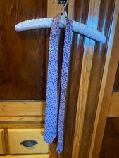Unbranded All Silk Light Pink and Blue Paisley Print Tie