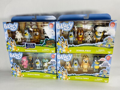 New! 16 Bluey Figures Calypso Mackenzie Rusty Chloe Honey Chilli Bandit Bingo