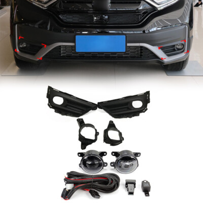 Bumper  Fog Light Lamp Bezel+Harness For 2020-2021 Honda CR-V CRV SUV