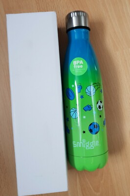 Smiggle Wonder Edelstahl Thermo Trinkflasche Sport Motiv Neu/Box