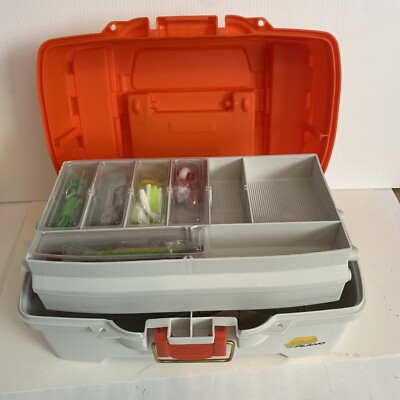 Kids Tackle Box Plano Lets Fish Tray Kit Orange Tackle Box